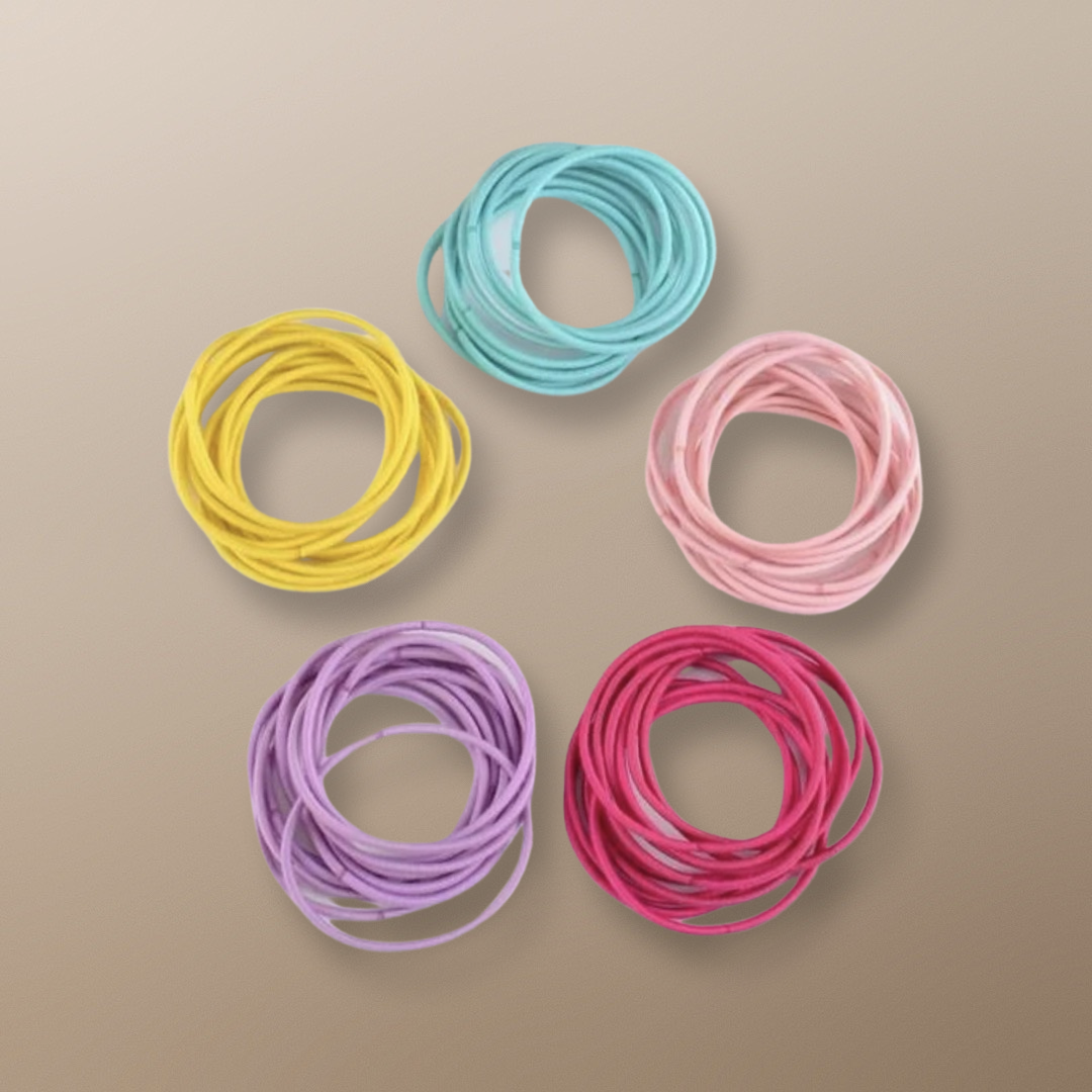 Rainbow Hair Tie - 100pcs